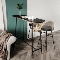 Light luxury bar table home against the wall modern simple Nordic living room partition family small bar high foot table