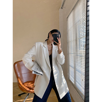 JCCC Shadow Fried Street Small Suit Jacket Female Korean Leisure Loose Spring and Autumn Advanced Black and White Suit