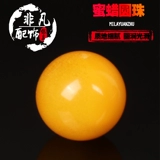 Натуральные янтарные бусины из воскового агата, украшение-шарик, четки бодхи, аксессуар, ювелирное украшение