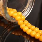 Натуральные янтарные бусины из воскового агата, украшение-шарик, четки бодхи, аксессуар, ювелирное украшение