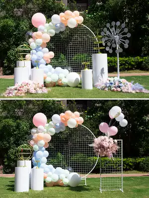 Wedding props grid screen geometry wrought iron ornaments wedding party birthday window decoration scene layout