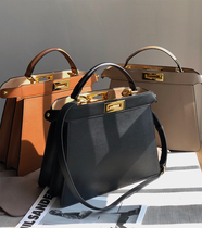 Commuter professional style versatile fashion kitten bag organ bag handbag lock buckle shoulder cross-body bag ladies genuine leather bag