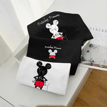 夏季新款一家三口亲子装夏装短袖米奇T恤洋气母子母女纯棉宽松t恤