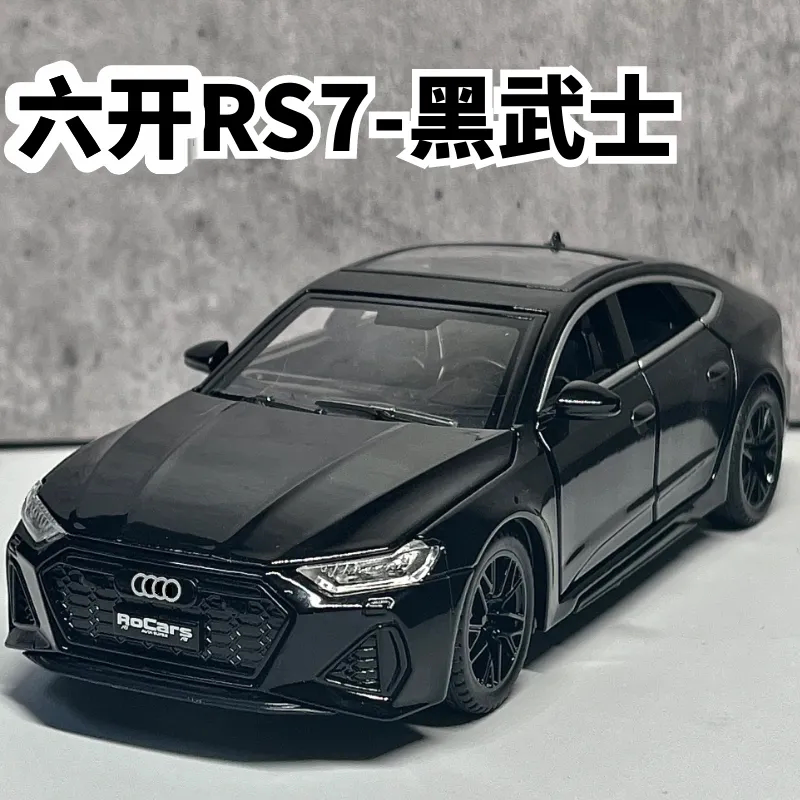 1:24 Large Rs7 Alloy Car Model with Steering and Shock Absorbers, Boy's Toy, Men's Simulation Car Model, Collectible Ornament 1:24 Large Rs7 Alloy Car Model with Steering and Shock Absorbers, Boy's Toy, Men's Simulation Car Model, Collectible Ornament