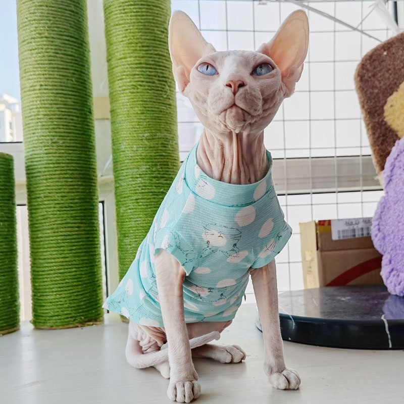 Ultra-thin cool hairless cat clothes Spinx Stephens Koenis Abi pure cotton line breathable and not easy to allergy