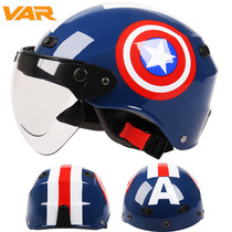 VAR electric battery car helmet motorcycle gray man winter warm female ear protection Four Seasons universal portable helmet