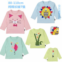 Boy long sleeve T-shirt cotton new spring and autumn childrens clothing childrens baby coat childrens summer clothes