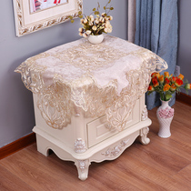 European fabric lace Bedroom bedside table cover towel corner A few cloth washing machine refrigerator dust cover Universal towel cover