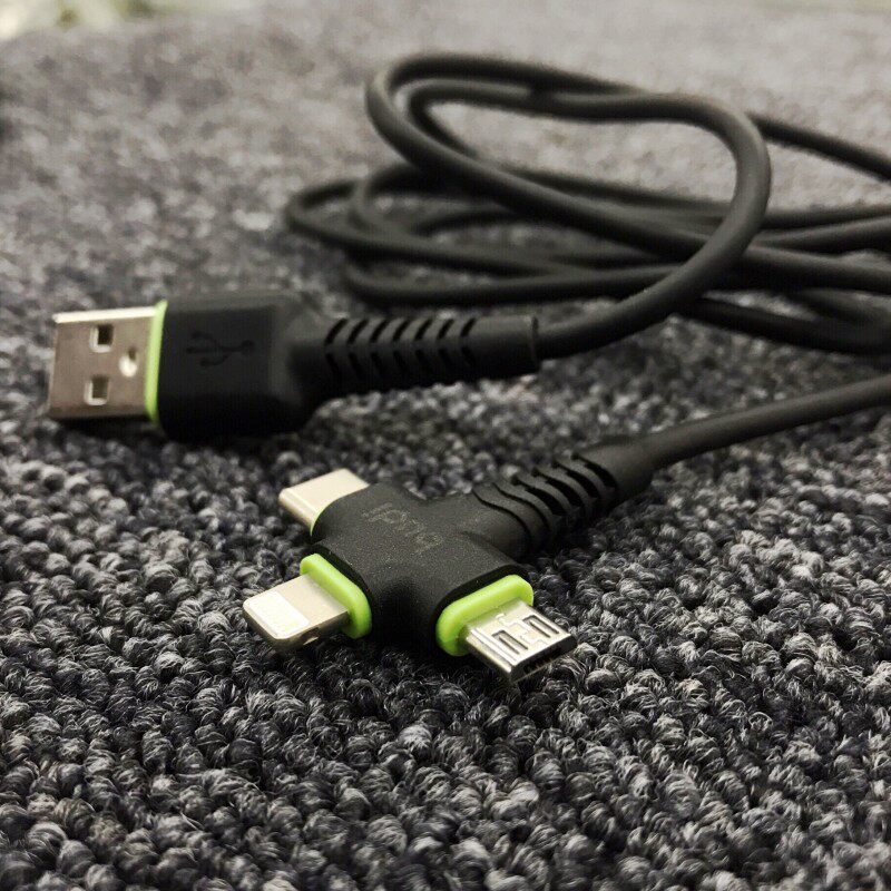 Three-in-one full range phone charging line 3 IN1 applies Apple Android Type C Micro