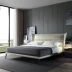 Lin Bắc Âu đơn giản giường da nội thất túi master bedroom da bò giường hôn nhân kết hợp đúp RAG3A - Giường Giường