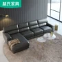 Đơn giản Lin Bắc Âu sofa sofa da ánh sáng sang trọng da bò da góc sống nguyên khối S020 - Ghế sô pha ghế giường gấp