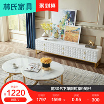 Lins coffee table Light luxury modern small apartment round coffee table TV cabinet combination coffee table table living room household furniture DZ1L