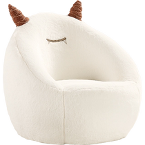 Lins Home Cartoon Cute Childrens Small Sofa Bedroom Living Room Baby Single Seat Reading Corner