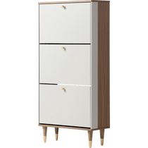 Lins Home Furnishing Door Tipping Shoe Cabinet Solid Wood Foot Entry Large Capacity Aisle Entrance LU1N