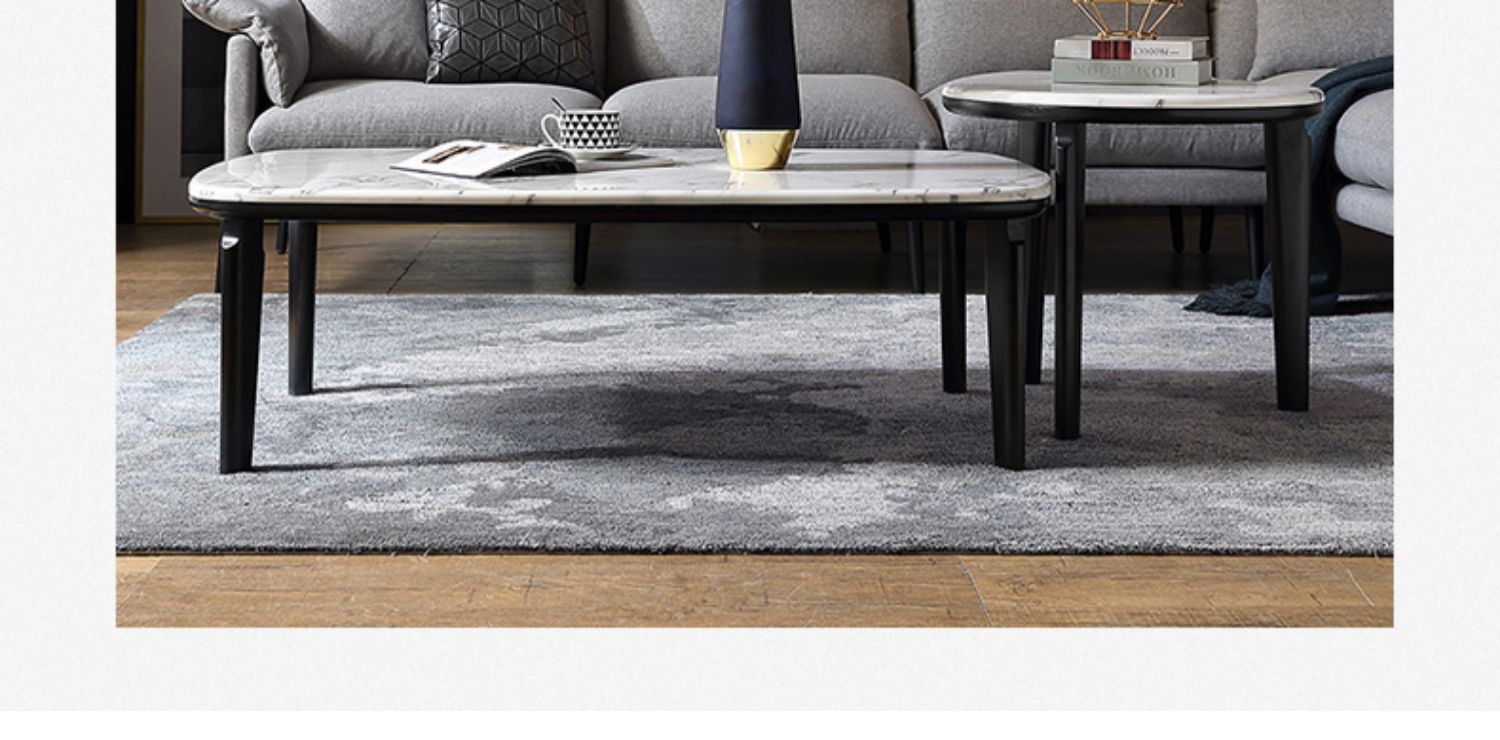Lin Nordic Light đồ nội thất sang trọng sofa tròn nhỏ bàn cà phê một vài hiện đại nhỏ gọn nhỏ giả đá cẩm thạch cạnh một vài EI1J - Bàn trà bàn trà sofa