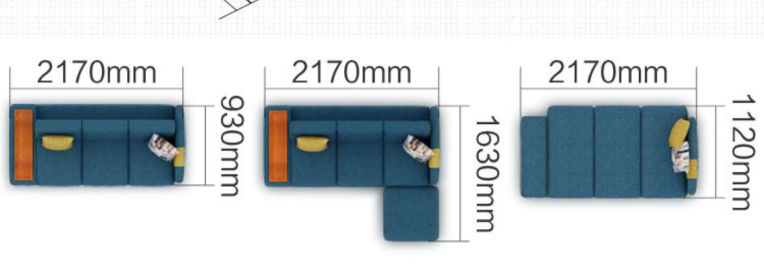 Lin vải nội thất sofa hiện đại nhỏ gọn căn hộ nhỏ phòng khách ba Bắc Âu lưu trữ kết hợp giường sofa 1004 - Ghế sô pha sô pha