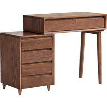 Lins Home Retractable Solid Wood Dressing Table Bedside Cabinet Integrated 2024 New Oak Dressing Table Lins