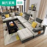 Bắc âu vải hiện đại sofa hình chữ U corner chaise lớn có kích thước Châu Âu 1 + 2 + 3 kết hợp đồ nội thất 996