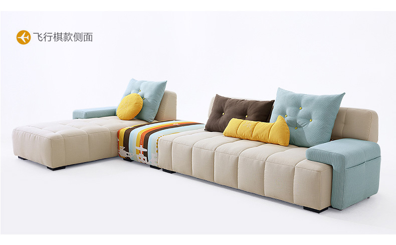 Lin của đồ nội thất phòng khách sofa vải căn hộ nhỏ phong cách Địa Trung Hải hiện đại nhỏ gọn sofa giường 984