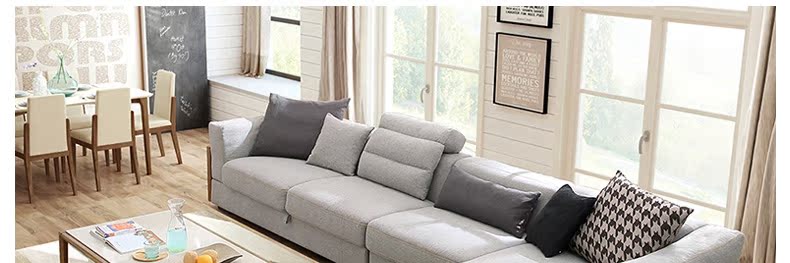 Lin của Bắc Âu khách hiện đại nhỏ gọn vải phòng sofa căn hộ nhỏ nền kinh tế lưu trữ hình chữ L sofa set 995