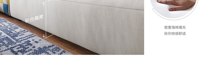 Lin của đồ nội thất phòng khách sofa vải căn hộ nhỏ phong cách Địa Trung Hải hiện đại nhỏ gọn sofa giường 984