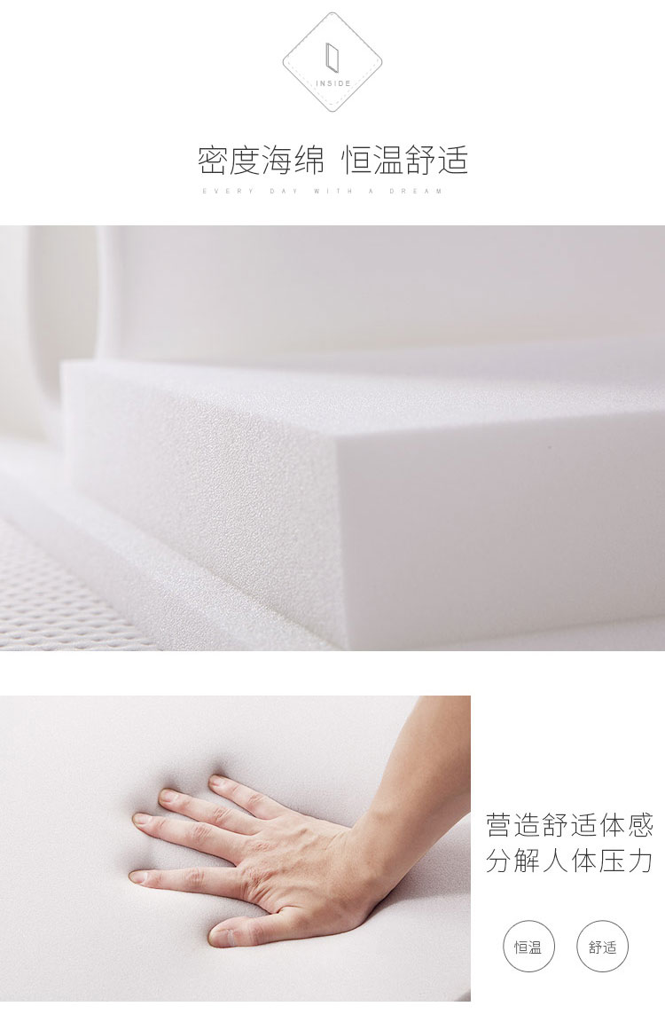 Lin đồ nội thất mùa xuân nệm 1,8 m 1,5 m giường đôi nệm 20cm dày nền kinh tế mềm LS015CD16 - Nệm nệm cao su tổng hợp