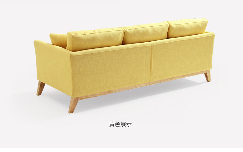 Lin của Bắc Âu căn hộ nhỏ phòng khách sofa vải kinh tế đầy đủ-fit Nhật Bản rắn chân gỗ hình chữ L sofa LS032