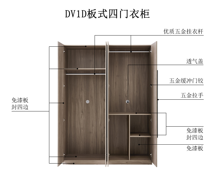 Lin của đồ nội thất hiện đại giường gỗ nội thất phòng ngủ giường đơn 1.8 m giường giường đôi kết hợp nhà DV1A