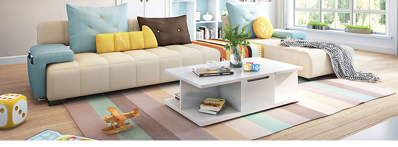 Lin của đồ nội thất phòng khách sofa vải căn hộ nhỏ phong cách Địa Trung Hải hiện đại nhỏ gọn sofa giường 984