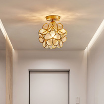 All copper aisle lights corridor lighting northern European light luxury to the seamless modern creative network red balcony ceiling lamp