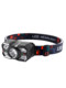 Induction Headlamp with Red and White Dual Light Sources, Ultra-Light and Portable Led Light, Rechargeable, Super Bright, Long-Lasting for Camping, Patrolling, and Beekeeping