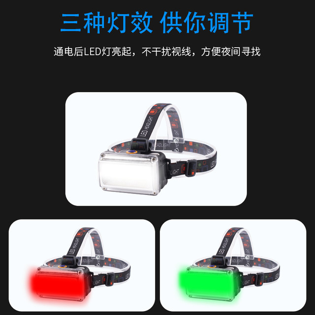 Beekeeping Red Light Headlamp for Checking Bee Patterns and Embroidery, Special Sensor Red and White Light Dual Light Source, Wearable, Ultra-Long Battery Life Flashlight