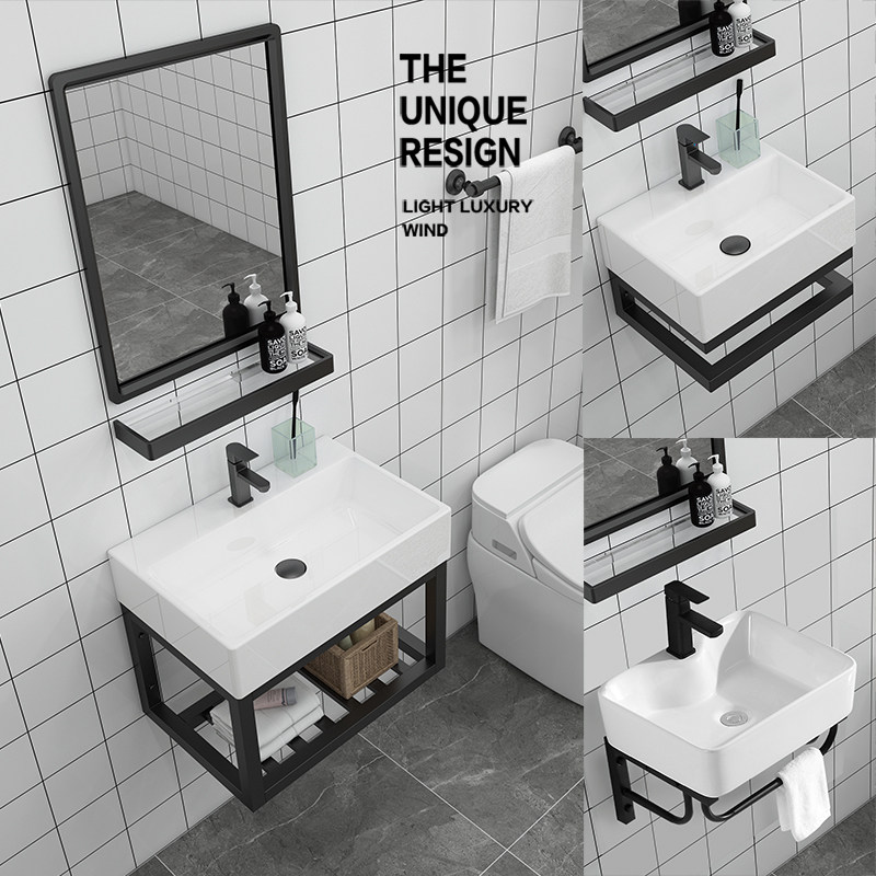 SIMPLE WASHBASIN HOME WASH BASIN CERAMIC SMALL HOUSEHOLD TYPE MINI HANGING WALL TYPE BASIN TABLE INTEGRATED HAND WASH POOL SMALL