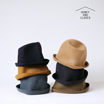 Spot Japan mature ha autumn and winter wool bowler hat fisherman hat free concave shape multi-color