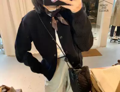 Spot ANDERSEN ANDERSEN SKIPPER JACKET classic minimalist wool knit cardigan