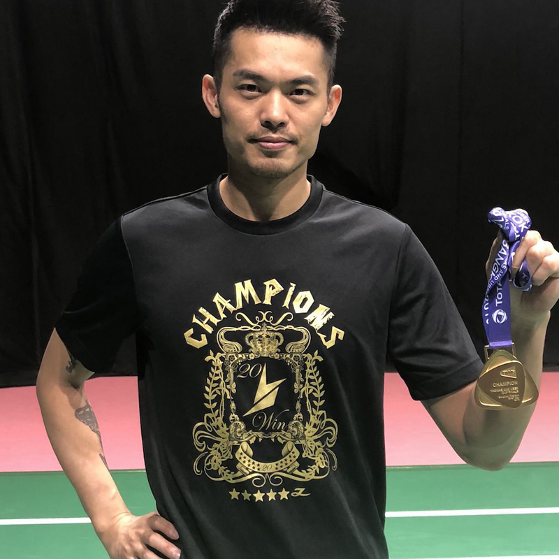 Lindane 20 Crown Six Generations Badminton Culture Shirts with the same style Jersey Speed Dry Breathable Sports T-shirt World Championships