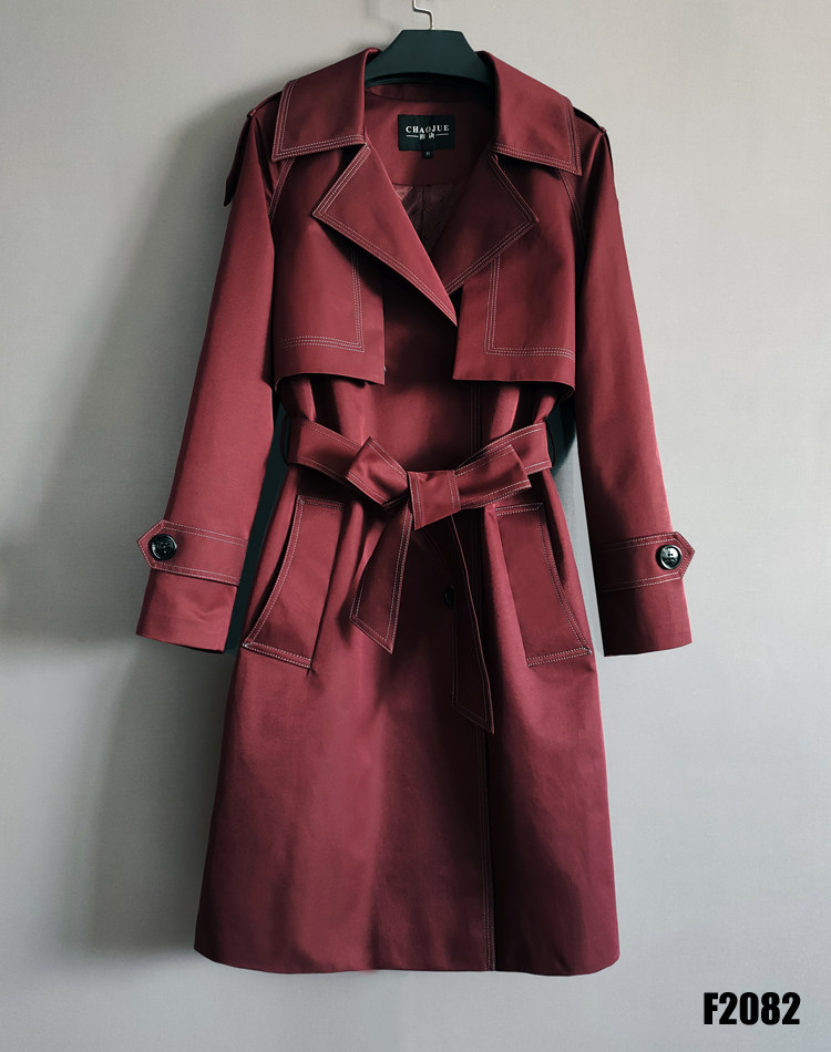 wine trench coat