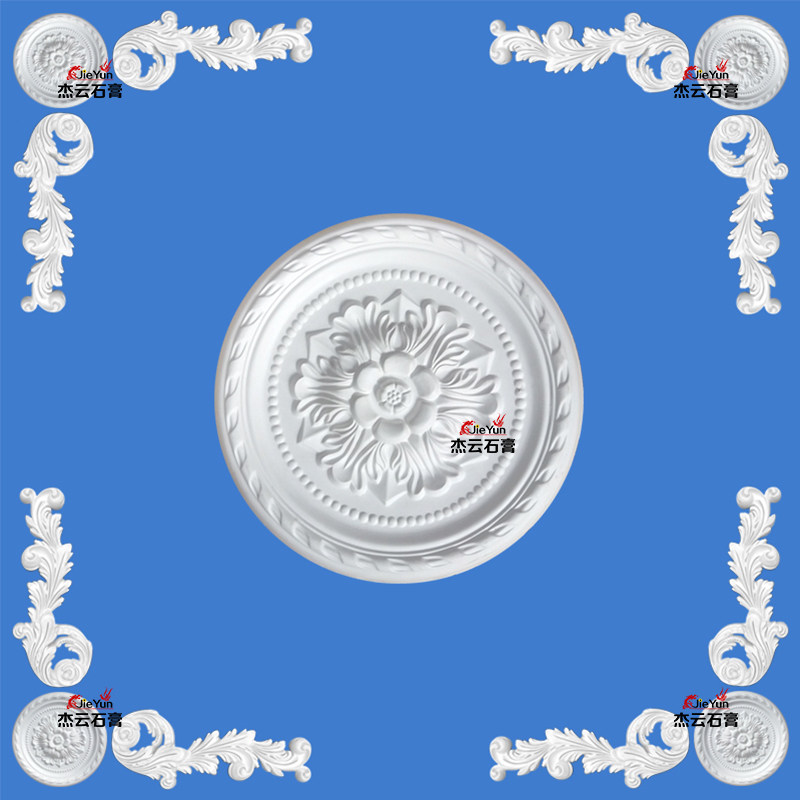 European-style living room gypsum lamp panel corner flower combination ceiling ceiling lamp base with decorative flower corner disc shape