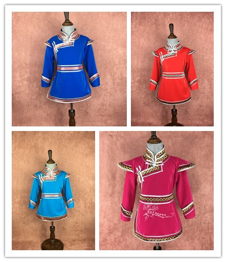 Children Mongolian clothing boy Mongolian robe stage dress boy Mongolian dance show clothing hot sell