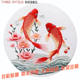 Good luck koi round Chinese painting sticker self-adhesive wall entry wealth transfer refrigerator red carp decorative painting