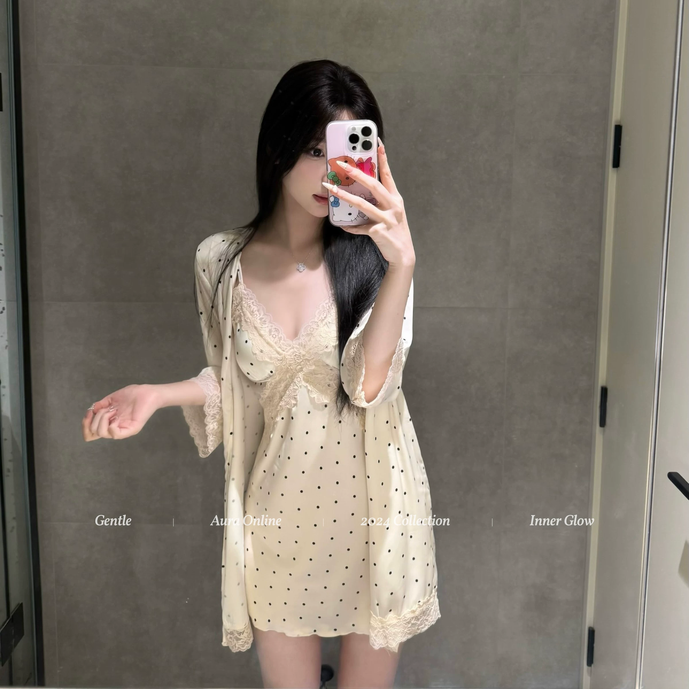 Japanese cute comfortable pijama, set, lifting effect