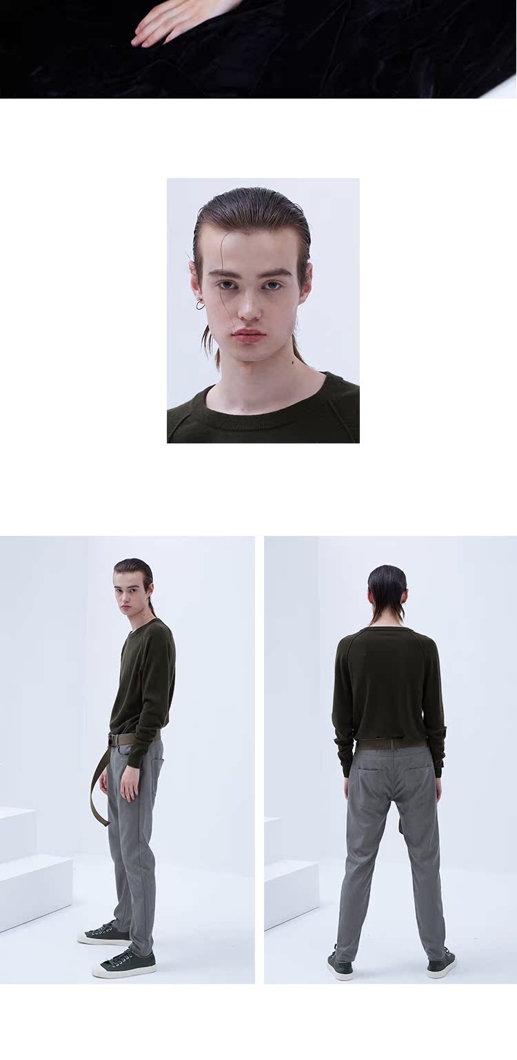Áo len cashmere nguyên chất của nam giới áo thun nam mùa thu và mùa đông mới cổ rag áo len dài tay áo len - Kéo qua áo nam đẹp