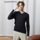 Áo len nam Sinuofu áo len cashmere nam cổ chữ V tinh khiết cashmere nam áo thun len áo len dài tay mùa thu đông - Áo len Cashmere