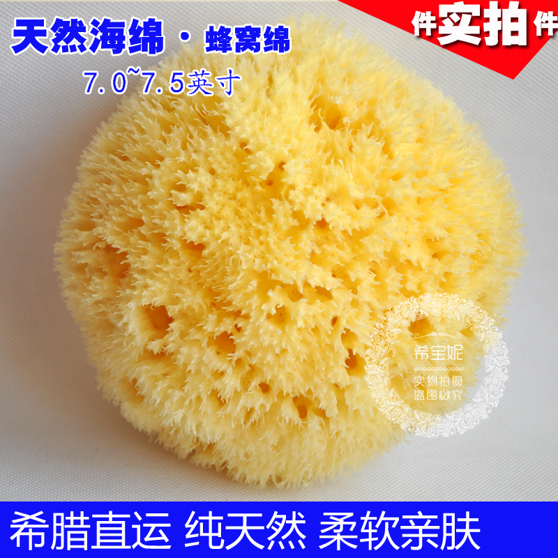 Import scarce Greek natural large sponge Cellular Bath Bathing Decoration 5-6-6 5 inches Hippel