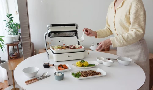 Корейская бездымная электрическая духовка, паровая печь, двойная пластина, дезодорация и дымовой дальний инфракрасный обогреватель, можно использовать в домашней комнате.