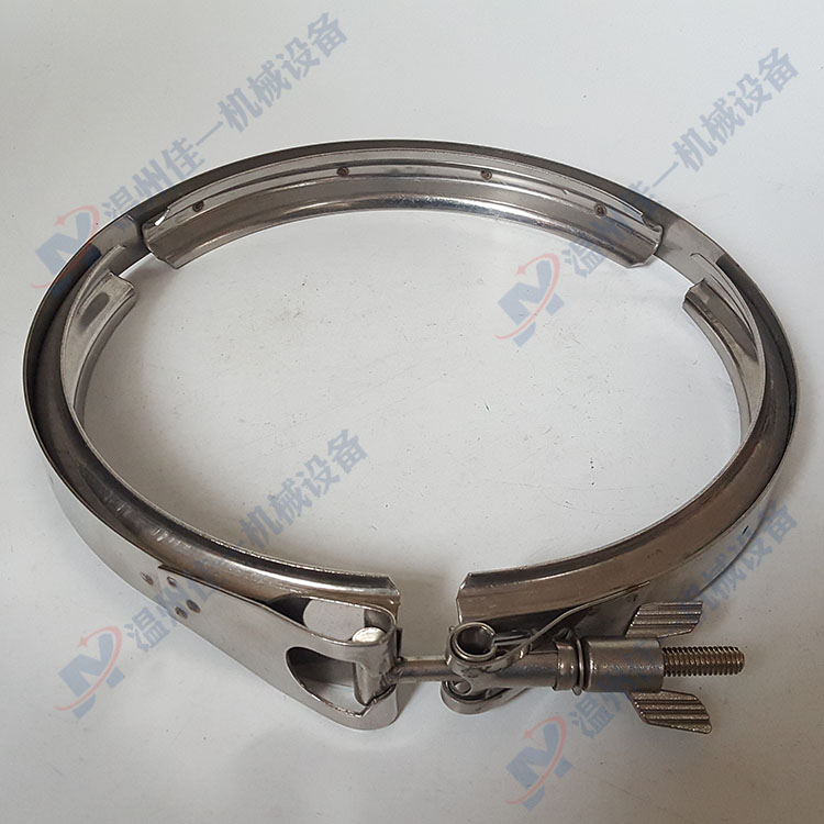 Wenzhou produces 304 stainless steel double-spare clamp V-type groove hoop V-type groove hoop quick-fit hoop hoop