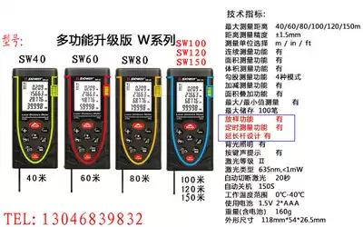Deep Dawei high-precision 100-meter laser rangefinder SW100 horizontal bubble a variety of promotions SW40 SW60