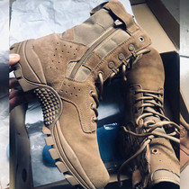 Winter Combat Boots Men's Brown Wool Boots Ultra Light Combat Training Boots Side Zipper Tactical Boots Sand Universal Velvet Boot