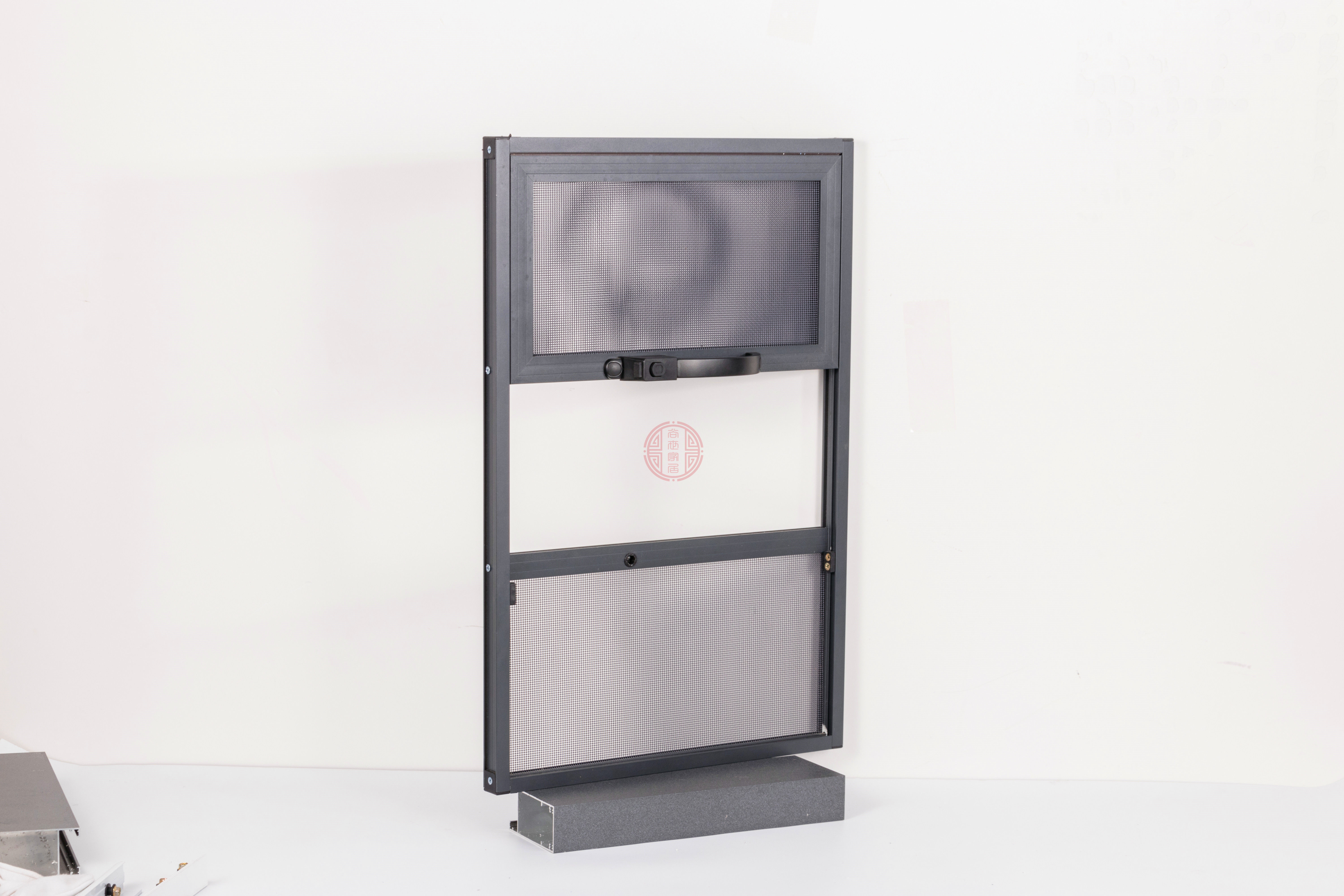 Screen curtain integrated anti-mosquito net Nanhai Shunde three-section screen window sand seamless welded aluminum high-definition diamond screen door