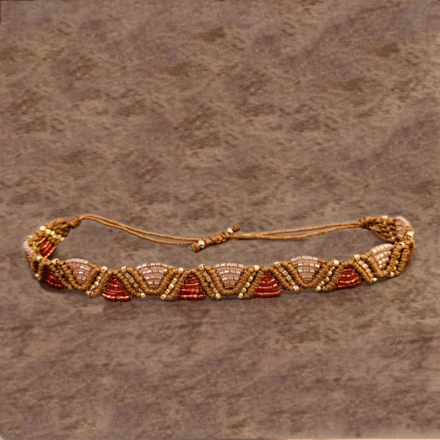 VIKIKO Nordic hand-made No. 9 color pink gold rice beads hand-woven hand-knots girlfriends with the same style young couple